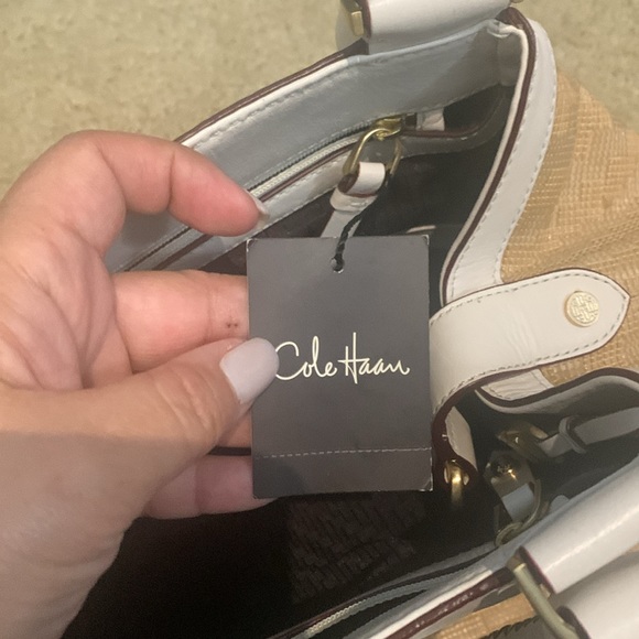 Cole Haan Genevieve Weave Large Triangle Tote - Picture 5 of 11